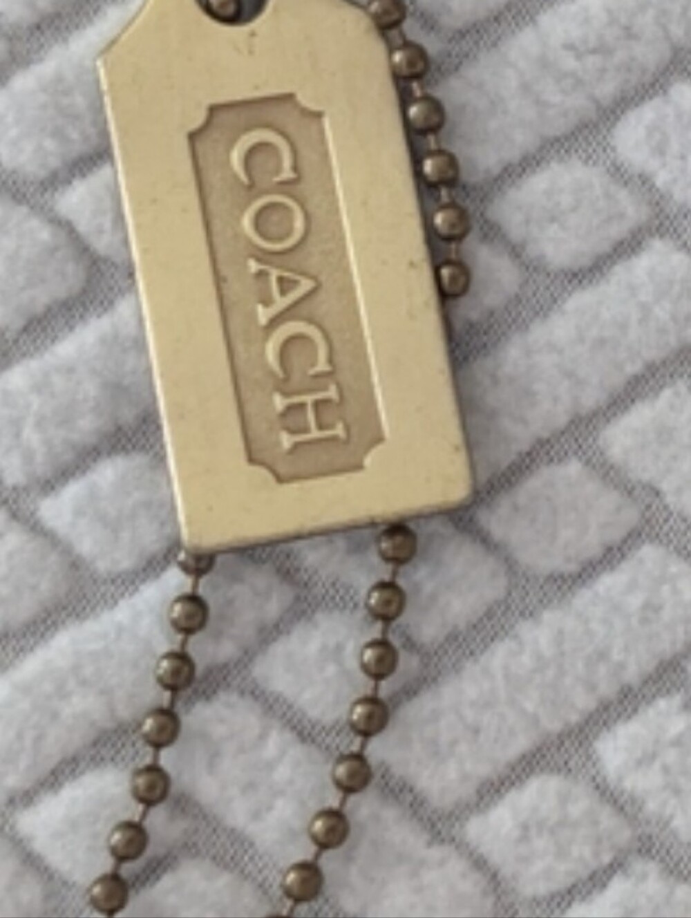 Coach Brass Bag Tag